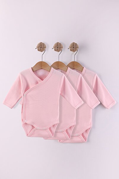 kidello بدلة داخلية وردية اللون بأكمام طويلة من القطن العضوي 100% قطن قماش اق...