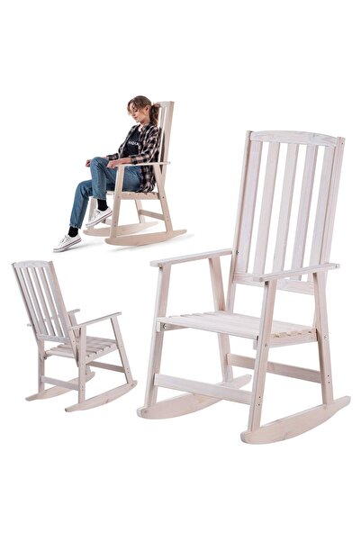 KADAX Balansoar de grădină din lemn, balansoar de terasă pentru sufragerie, c...