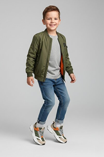 Papuçsepeti Shoe Basket Birian Boys' Mesh Daily Comfortable Sole Sports Shoes