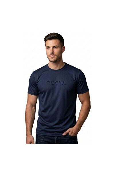 trender 0 Ovratnik Seersucker Štampano Muškarci T-shirt Modal Tamnoplava