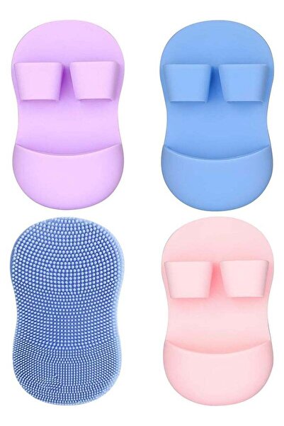 Arabest 4 Pieces Silicone Facial Brush, Mini Handheld Face Scrubber, Deep Cle...