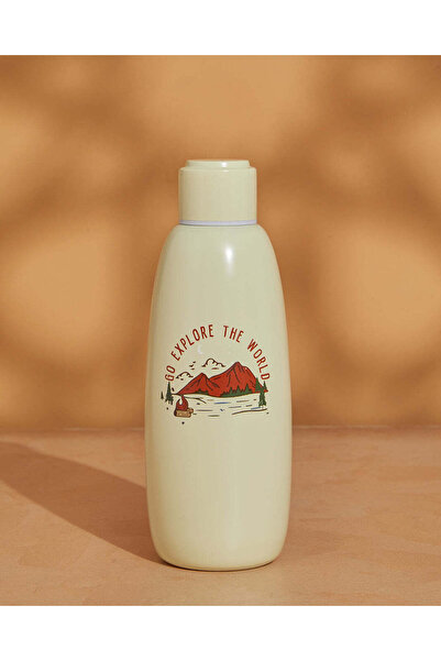 REDTAG Cream Printed Water Bottle
