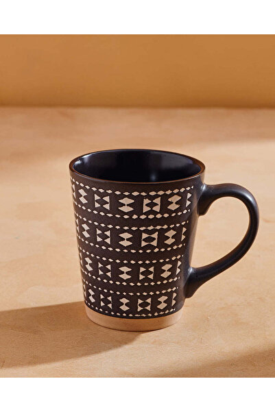 REDTAG Black Printed Porcelain Mug 400ml