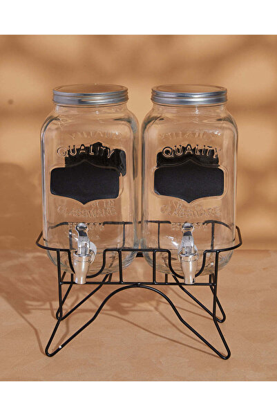 REDTAG Clear Glass Beverage Dispensers With Stand Set 3 Piece
