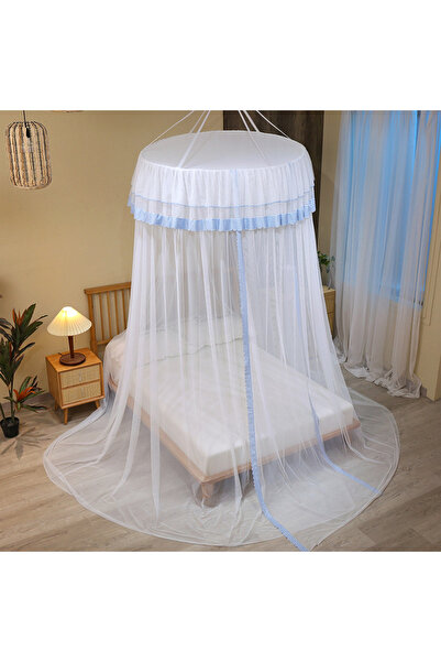 Generic ناموسية قبة زرقاء منقوشة منعشة | نوم صيفي أنيق