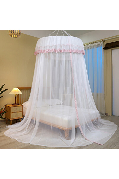 Generic Fresh Blue Check Dome Mosquito Net | Aesthetic Summer Sleep