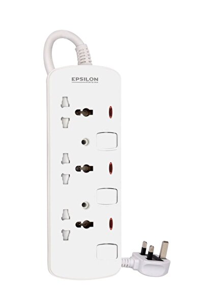 EPSİLON 3 Way Extension Socket