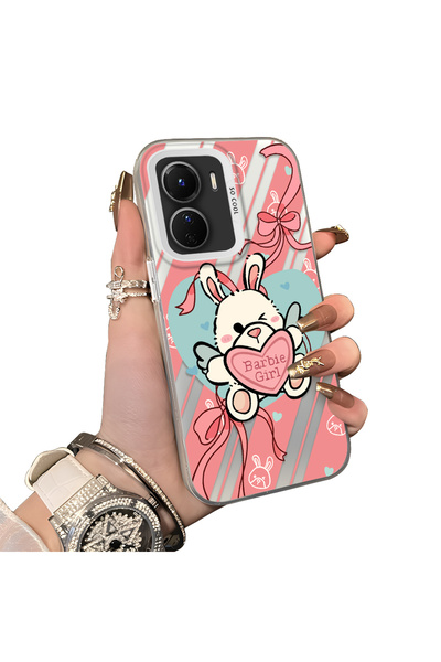 ucuc حافظة حماية للعدسات من السيليكون الصلب أكريليك متوافقة مع Vivo Y02S، حاف...