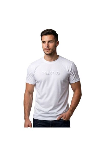 trender 0 Ovratnik Seersucker Štampano Muškarci T-shirt Modal Beli