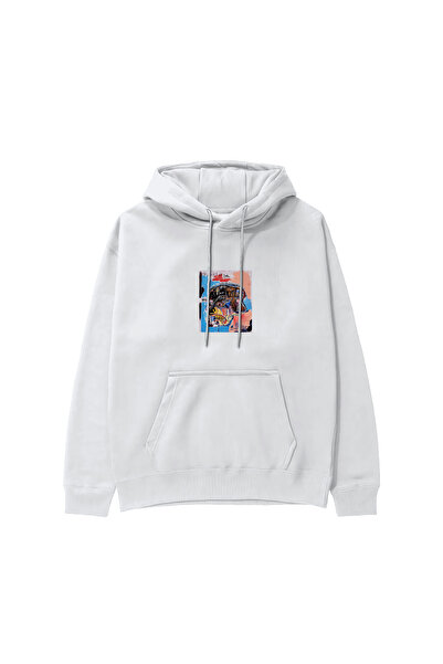 The Lucid Lab Skull (1982) Hoodie - Beyaz