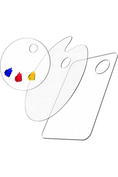 Arabest Acrylic Paint Palette With Thumb Hole,Clear Oval-Shaped,Easy Clean No...