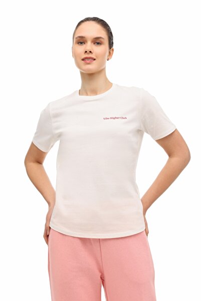 Kinetix WL 11MILEN 6FX Beyaz Kadın Kısa Kol T-Shirt