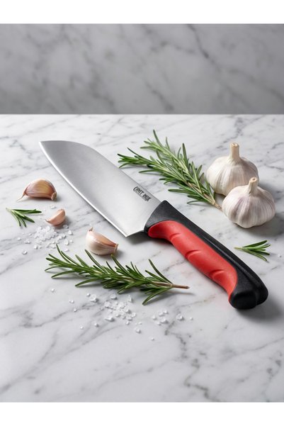 Cavit İnox Santoku Şef Bıçağı Elden Kaymaz Sap Japon Şef Bıçağı