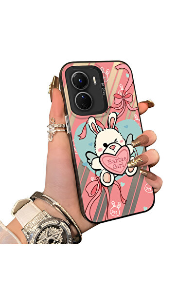 ucuc حافظة حماية للعدسات من السيليكون الصلب أكريليك متوافقة مع Vivo Y02S، حاف...