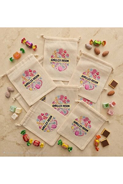 diclecollection 10 Adet Bayram Harçlık Kesesi/Bayramlık Şeker ve Para Kesesi