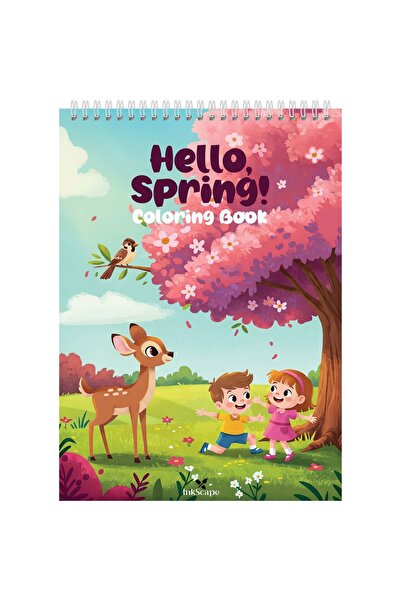 OBRO Carte de colorat pentru copii „Salut primăvara” – Animale, plante, insec...