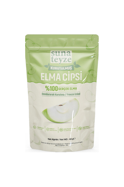 Suna Teyze Apple Dried Fruit Chips - Freeze-Dried Freeze Dried Crispy Apple