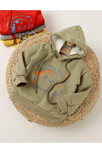 MiniKids Bear Star sweatshirt, green