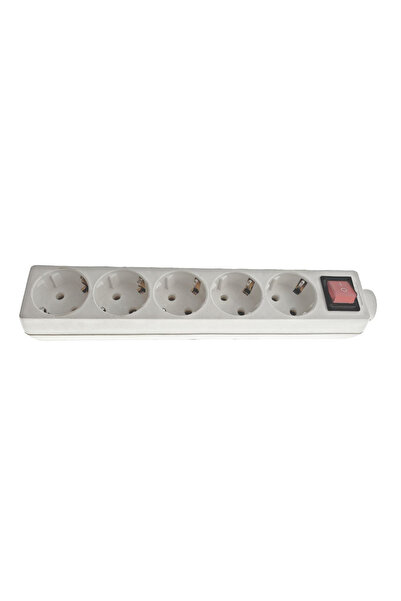 OEM Bloc 5 prize schuko, NS 16 A, cu intrerupator si protectie, fara fir, alb