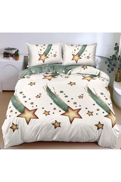 CHIRASO CHIRASO Bedding Set, 4 Pieces, Satin Cotton, ELASTIC Sheet 180X200cm,...