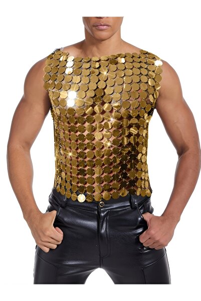 Veille Erkek Gold Pul Detaylı Bluz