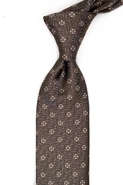 Kravatkolik Bež kravata sa malim uzorkom i maramicom KK13677