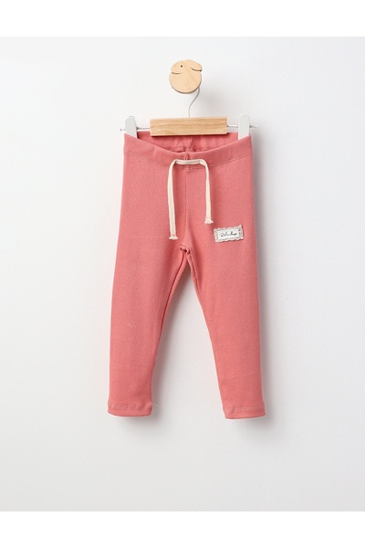 MiniKids Carina rib tights pale coral