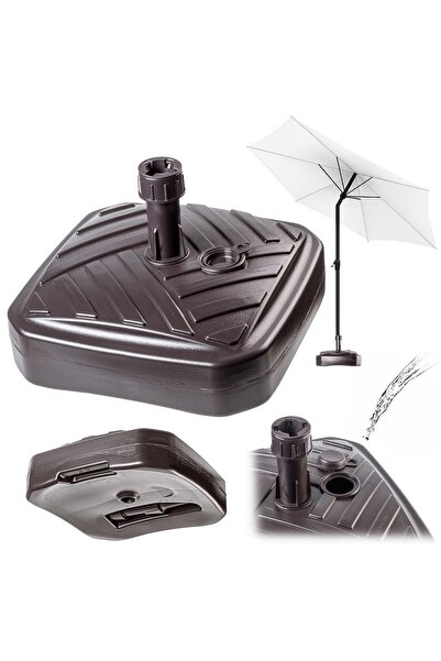 KADAX Bază pentru umbrelă de grădină, suport pentru umbrelă, pătrat, 39 cm, g...