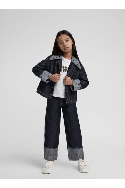 Escabel Girl's Denim Jacket and Pants Set