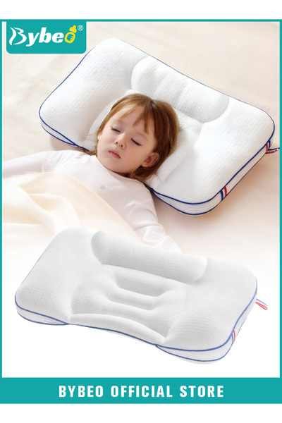 BYBEO Toddler Pillow for Sleeping, Kids Pillows with Ergonomic Spine-Protecti...