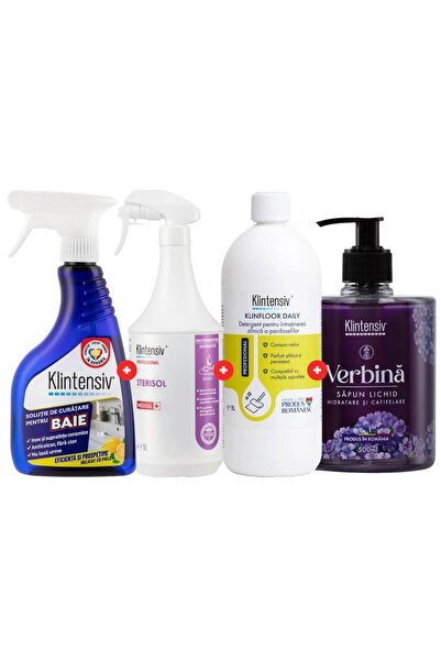 KLINTENSIV Professional Bathroom Set 4 in 1 – Cleaning, Disinfection, Floors,...