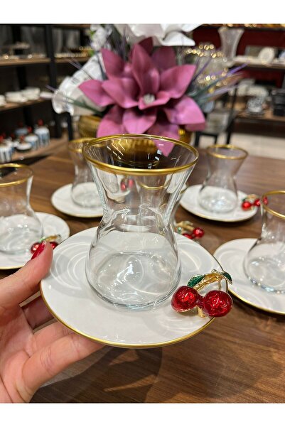 Elta Collection PANDORANIN KUTUSU PORSELEN TABAKLI PAŞABAHÇE BARDAKLI KİRAZLI...