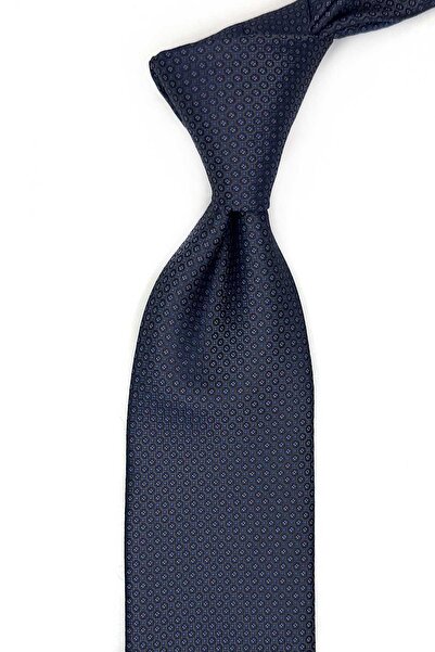 Kravatkolik Coffee - Classic Tie with Blue Dot Pattern Handkerchief Kk13653