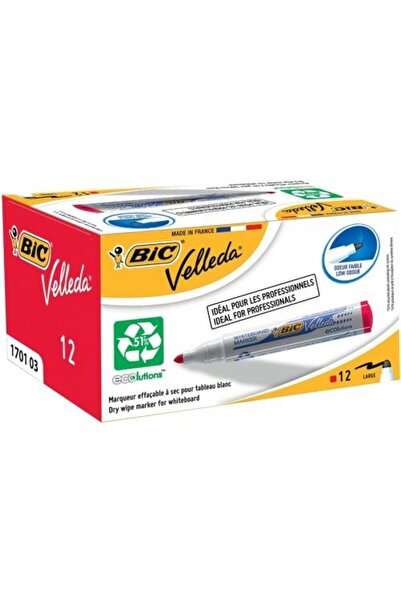 Bic Velleda red whiteboard marker, 12 pcs/box
