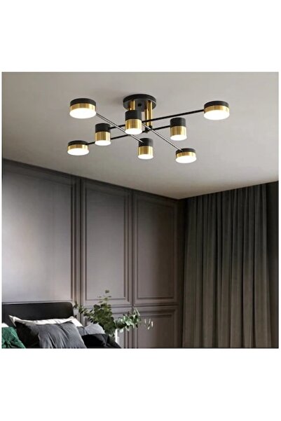 OEM LED Chandelier Bella, 96 W with Remote Control, Dimmable, Black, Gold