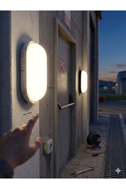 cesaa elektirik Horoz 15w aydos nemliyer beyaz kasa beyaz ışık led armatür su...