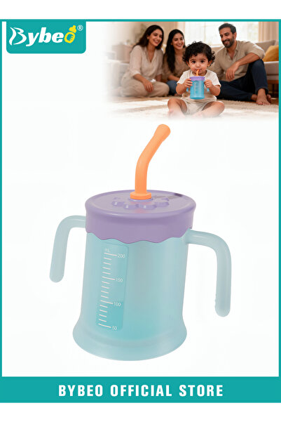 BYBEO Baby Sippy Cups With Straw, Spill Proof Straw Cup and Trainer Bottle fo...