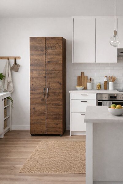 ADIM EBATLAMA 8 Raflı Çok Amaçlı Dolap - Erzak Dolabı-Ayakkabılık Barok