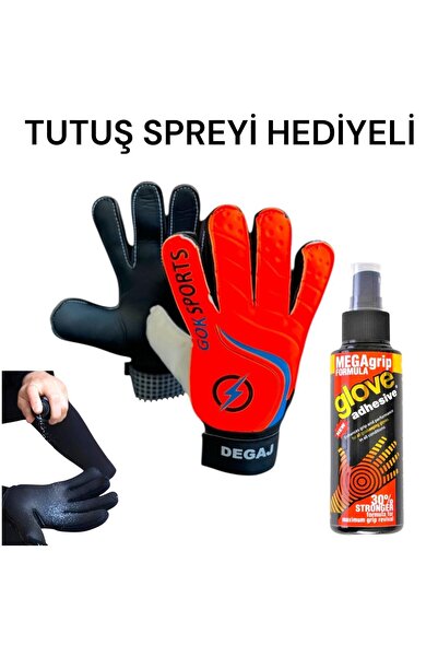Allians Çocuk Kaleci Eldiveni, Bilek Bandajlı, Tutuş Güçlendiren Sprey, 5-7 c...