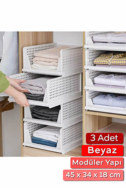 ozbience 3'lü Raylı Elbise Organizeri, Mutfak ve Banyo İçin Depolama Çözümü