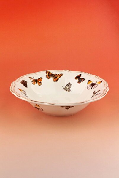 Bursa Porselen Dekor Butterfly antik porselen salata kasesi