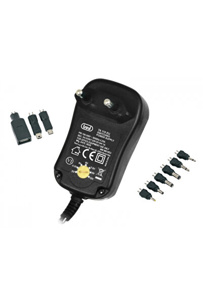 Trevi Universal Charger TA110 Output 3 – 12 V 1000 mAh with 7 Jack Connectors...