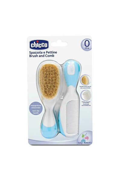 Chicco Set pieptan si perie, Chicco, Par , Bleu