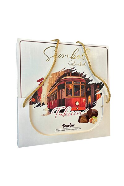 Beyoğlu Sembol Taksim Hediyelik Çikolata Fındıklı Krema Dolgulu 300 gr