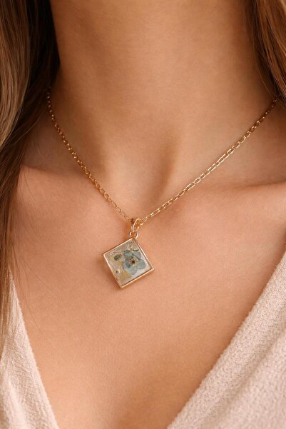 maycollection Don'T Forget Me Flower Design Necklace