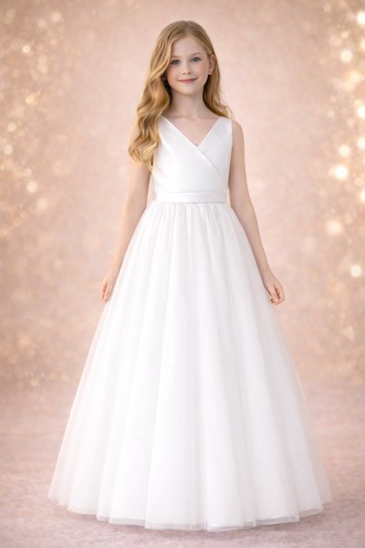 MadyaButik White Double-Breasted Wrap Dress Graduation Birthday Special Occas...