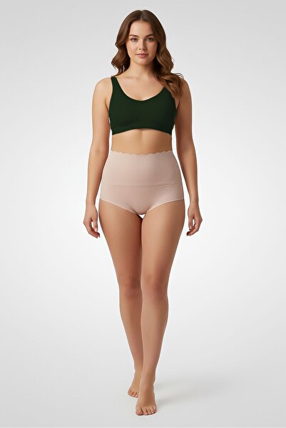 FIT Figure Improving Technology Women 3 Pieces Plain Pull On Panties, Multicolor