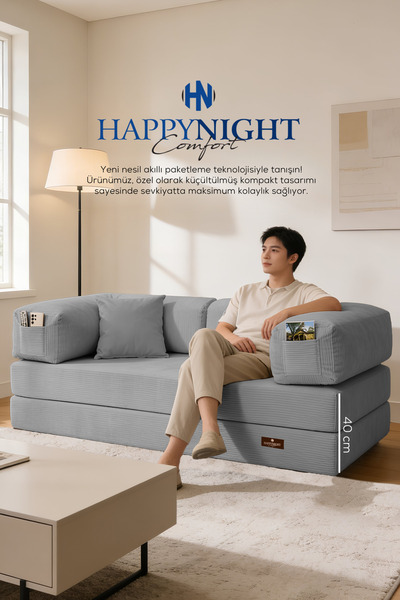 HAPPYNIGHT Jumbo Yüksek Aktivite Koltuğu | Oyun Koltuğu | Sünger Koltuk | Sin...