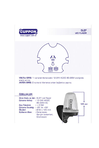 CUPPON SLEF Led Flaşör Tepe Lambası