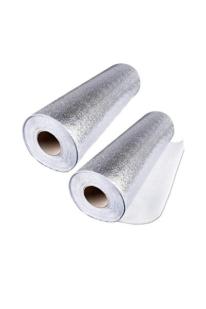 ozbience 2 Adet Metalize Kaydırmaz Folyo Raf ve Dolap Örtüsü 45x300mm
